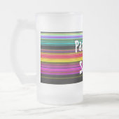 Dunne kleurige strepen - 2 matglas bierpul (Links)