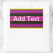 Dunne kleurige strepen - 2 rechthoekige sticker (Tas)