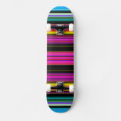 Dunne kleurige strepen - 2 skateboard (Voorkant)