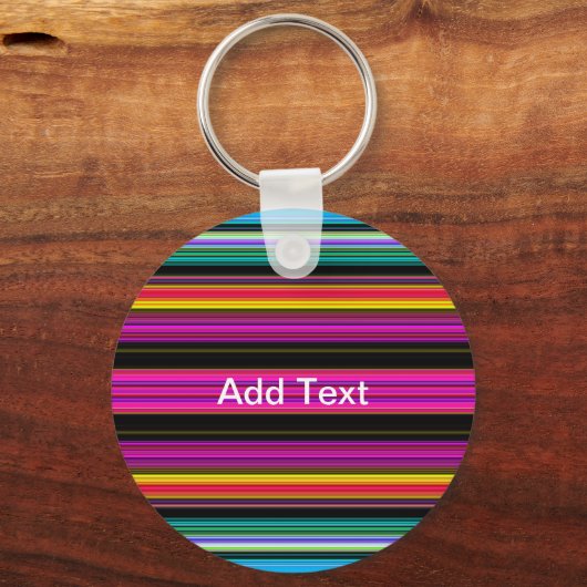 Dunne kleurige strepen - 2 sleutelhanger (Voorkant)