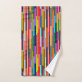 Dunne kleurige strepen bad handdoek (Handdoek)