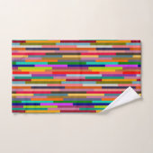 Dunne kleurige strepen bad handdoek (Handdoek)