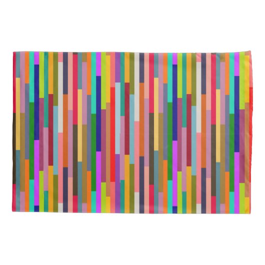 Dunne kleurige strepen kussensloop (Achterkant)