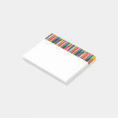 Dunne kleurige strepen post-it® notes (Schuin)