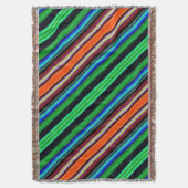 Dunne kleurrijke diagonale strepen - 1-dunne lensb deken (Voorkant Verticaal)