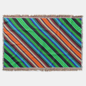 Dunne kleurrijke diagonale strepen - 1-dunne lensb deken (Voorkant)