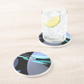 Dunne kleurrijke schijven zandsteen onderzetter (Zijkant)