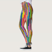 Dunne kleurrijke strepen leggings (Links)