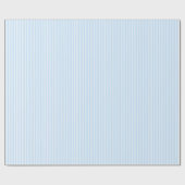 Dunne Lichtblauwe Strepen Cadeaupapier (Vlak)