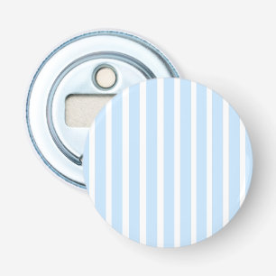 Dunne lichte blauwe strepen button flesopener