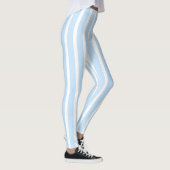Dunne lichte blauwe strepen leggings (Rechts)