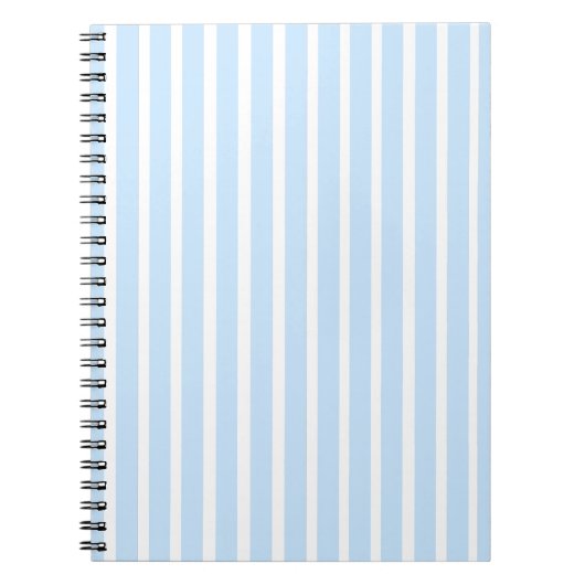 Dunne lichte blauwe strepen notitieboek (Voorkant)