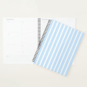 Dunne lichte blauwe strepen planner (Display)