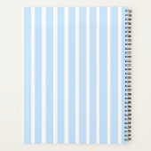 Dunne lichte blauwe strepen planner (Achterkant)