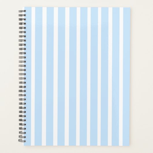 Dunne lichte blauwe strepen planner (Voorkant)