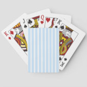 Dunne lichte blauwe strepen pokerkaarten (Achterkant)