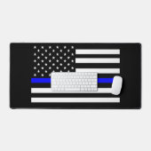 Dunne lijn Blauwe Vlag Desk Mat (Keyboard & Muis)