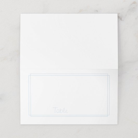 Dunne Lijn Rand l Blauw en Wit Plaats kaart Plaatskaartje (Buitenkant ongevouwen)