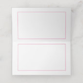 Dunne Lijn Rand L Roze en Witte Plaats kaart Plaatskaartje (Binnenkant ongevouwen)