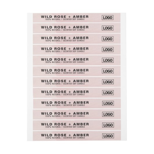 Dunne Logo Label Tamper-proof-zegel Roze (Vel)