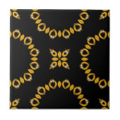 Dunne luxe gouden en zwarte vlekken tegeltje (Voorkant)