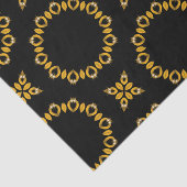 Dunne luxe gouden en zwarte vlekken tissuepapier (Detail)