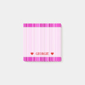 Dunne Magenta- en roze Stripes-patroon; Aangepaste Post-it® Notes (Voorkant)