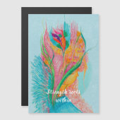 Dunne magnetische Kaart met vreedzame engelenkunst Uitnodiging (Voorkant / Achterkant)