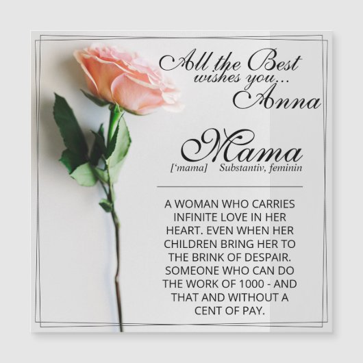 Dunne Magnetische Kaart Uitnodiging (Voorkant)