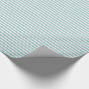  dunne mint en witte strepen cadeaupapier