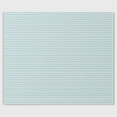  dunne mint en witte strepen cadeaupapier (Vlak)