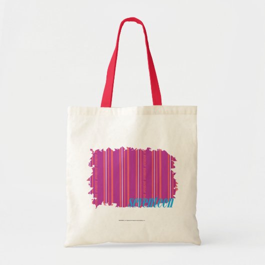 Dunne Paars 2 van Strepen Tote Bag (Voorkant)