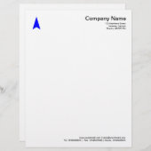 Dunne Pijl - Blauw Briefhoofd Ontwerp (Voorkant / Achterkant)