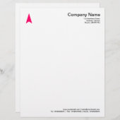 Dunne Pijl - Neon Red Briefhoofd (Voorkant / Achterkant)