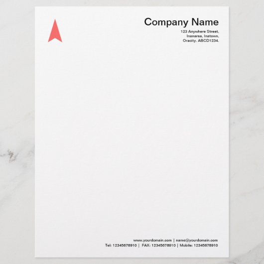 Dunne Pijl - Tropisch roze Briefhoofd (Voorkant)