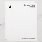 Dunne Pijl - Zwart Custom Briefhoofd (Voorkant / Achterkant)