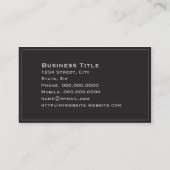 Dunne rand zwart, eenvoudig Visitekaartje voor bed (Achterkant)