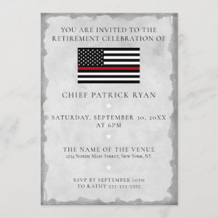 Dunne Red Line Silver Fireman Flag Retirement Part Kaart