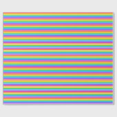 Dunne regenboog- en witstripes omslagpapier cadeaupapier (Vlak)