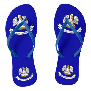 Dunne riemen voor volwassenen met de vlag van Loui Teenslippers