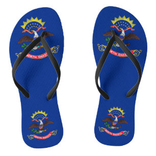 Dunne riemen voor volwassenen met vlag van North D Teenslippers