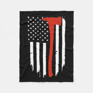 Dunne rode lijn als American Flag Patriot brandwee Fleece Deken