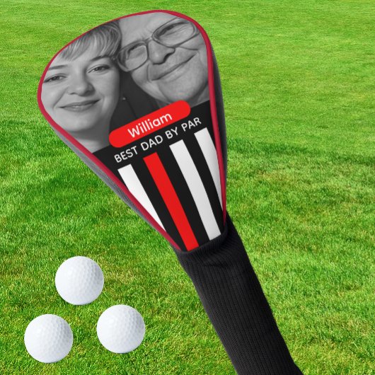Dunne Rode Lijn, Beste Papa, Foto, Monogram, Vlag Golfheadcover