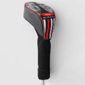 Dunne Rode Lijn, Beste Papa, Foto, Monogram, Vlag Golfheadcover (Schuin)