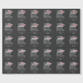 Dunne rode lijn brandweerbijbel Verse Amerika Cadeaupapier (Vlak)