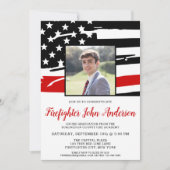 Dunne Rode Lijn Brandweerman Foto Brandweerman Afs Kaart (Voorkant)