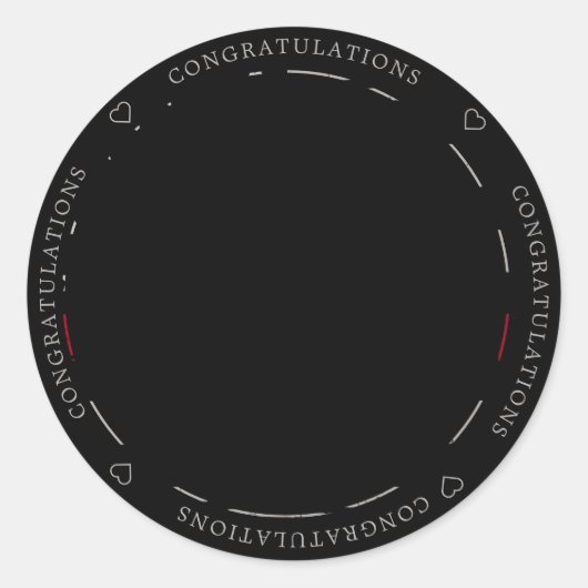 Dunne rode lijn brandweerman gefeliciteerd ronde sticker (Voorkant)