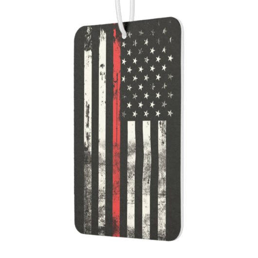 Dunne rode lijn brandweerman luchtverfrisser (Links)