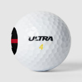 Dunne rode lijn brandweerman monogram golfballen (Logo)