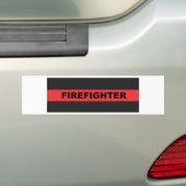 Dunne rode lijn bumpersticker (Op auto)